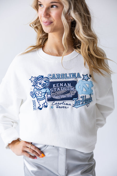 UNC Layer Patch Lantern Sleeve Crew